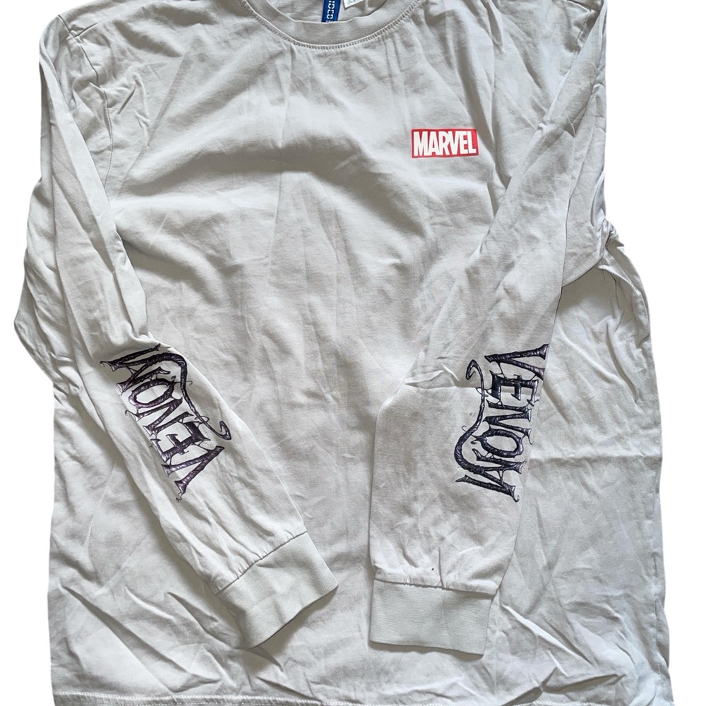 H&M VENOM Marvel White Long Sleeve Tee